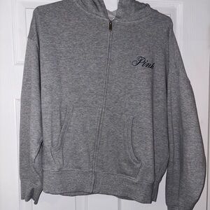 Victoria's Secret Gray Zip-Up Sweater